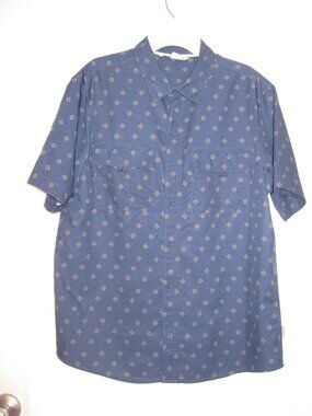 Voyager Men’s Performance Stretch tech Shirt Water Repellent UPF 50+, Blue